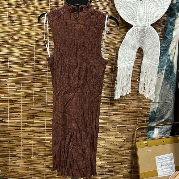 Bar III Womens Smocked Mini Bodycon Dress Size L - Picture 4 of 4